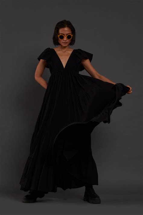 Black Tiered Gown – Mati
