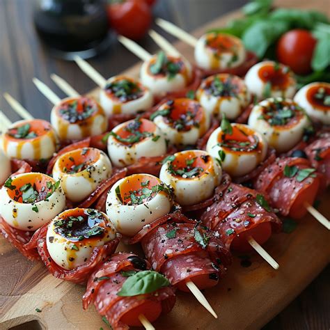 Creepy-Cute Skewered Beef Salami Eyeballs with Mozzarella and Olives ...
