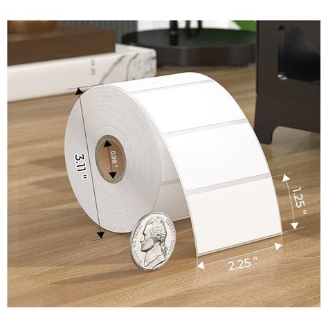 Buy BESTEASY Roll Thermal Label Sticker 2.25 x 1.25 White Thermal ...
