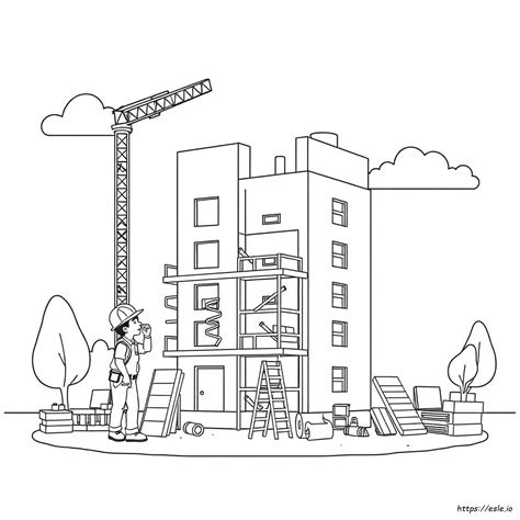 Building Construction Coloring Pages