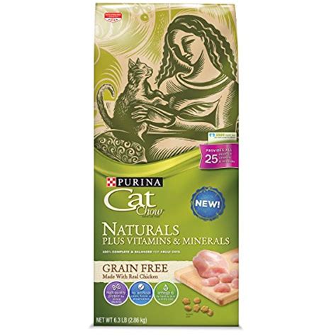 Purina Cat Chow Natural Grain Free Dry Cat Food, Naturals With Real ...