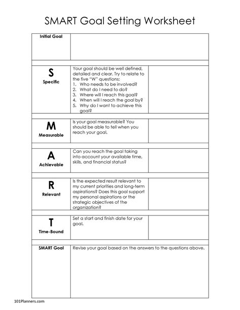 Image result for Smart Goals Printable