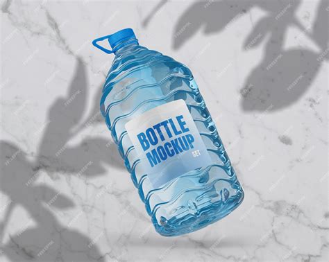 Premium PSD | Mineral water bottle mockup bottle label mockup