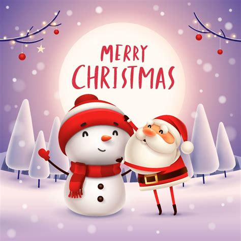 圣诞快乐！圣诞老人在圣诞雪地里堆雪人-冬季景观素材-高清图片-摄影照片-寻图免费打包下载