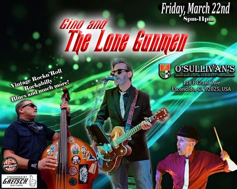 Gino and the Lone Gunmen at OSullivans Irish Pub, O'Sullivan's Irish ...