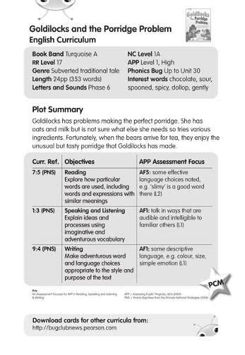 BC Turquoise A/1A Goldilocks and the Porridge Problem Guided Reading ...