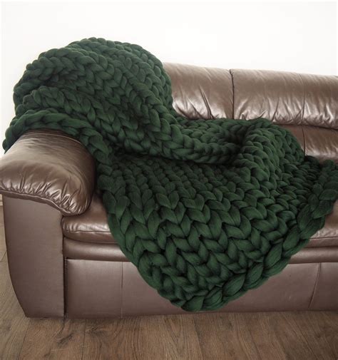 Olive Green Blanket, Forest Green Blanket, Green Throw Blanket, Green ...