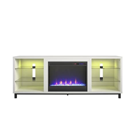 Ameriwood Home 64.76-in W White TV Stand with Fan-forced Flat wall ...