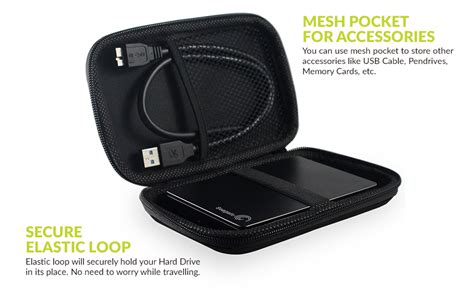 Plan4Buy Pouch for Seagate Backup Plus Slim 1 TB 2 TB External Hard ...