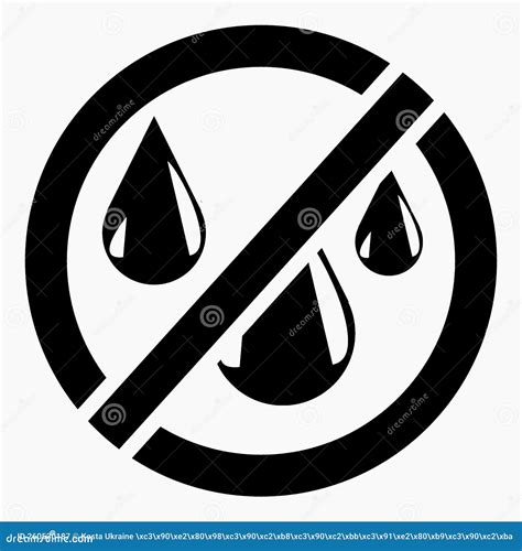 No Leaks Icon. No Drops. No Rain Stock Vector - Illustration of prohibit, flowing: 260530187