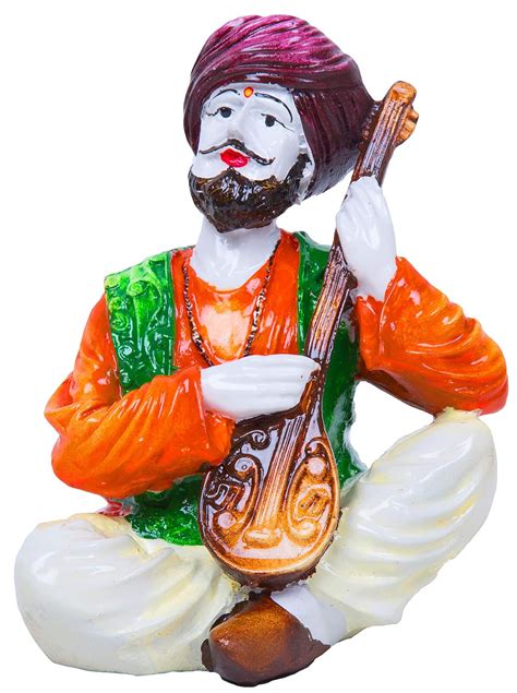 Buy Karigaari India Handcrafted Polyresin Rajasthani Man Playing Sitar ...