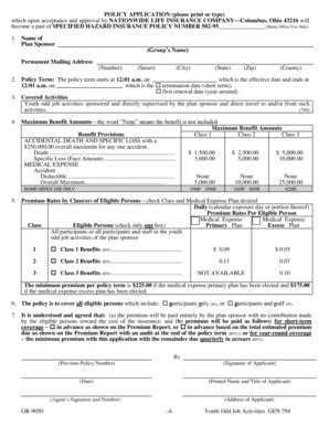 Hazard Insurance Policy - Fill and Sign Printable Template Online