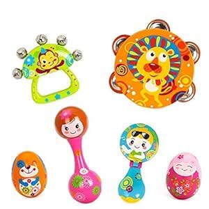 Buy Baby Station Musical Instruments Toy Set Timbrel Maracas Sand Eggs ...