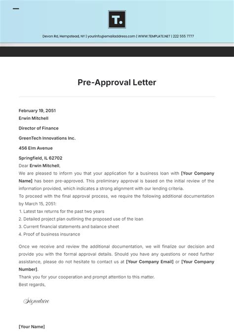 Free Thank you Letter for Loan Approval Template to Edit Online