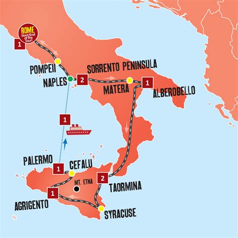 Map Southern Italy Including Ischia And Capri