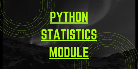 Python Statistics Tutorial 的图像结果