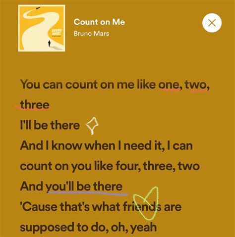 count on me | Letras de canciones, Musica escrita, Canciones