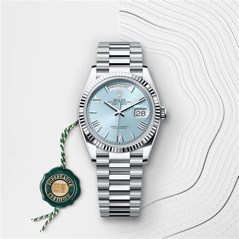 Oyster, 36 mm, platinum– Dia Precious