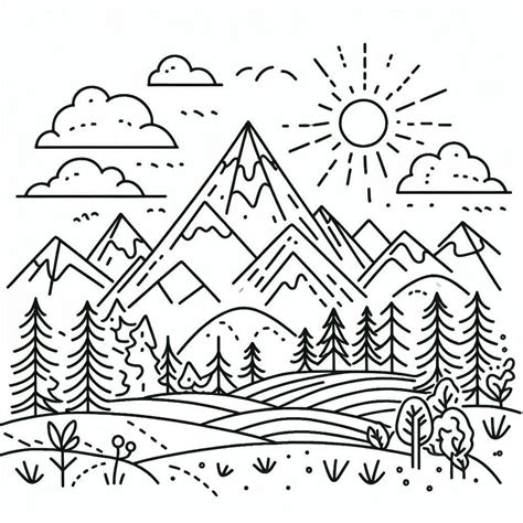 Mountain coloring pages - ColoringLib