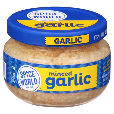 Spice World Minced Garlic, Jar, 4.5 oz - Walmart.com