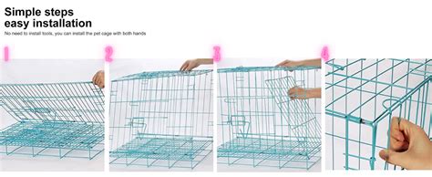 Pet Believe Metal Cage Iron and Plastic Cage with Removable Tray for ...