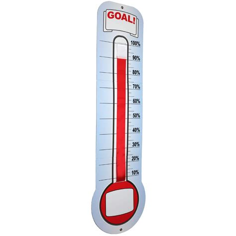 Buy Global Printed Products Fundraising Thermometer Chart Goal Tracker ...