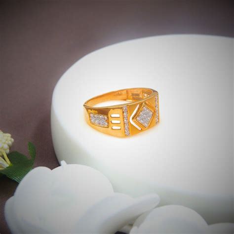 Buy quality Square CZ 22k Gold Ring in Rajkot