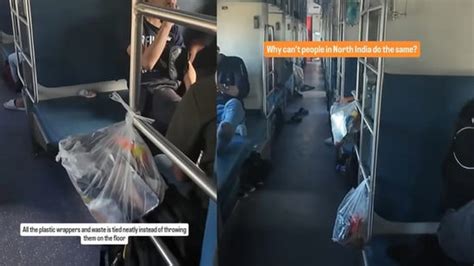 Aizawl-Guwahati train travellers tie up trash bags in each coach, video ...