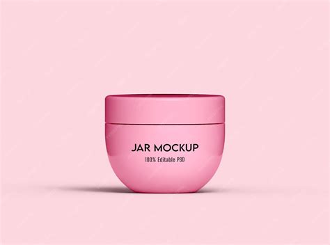 Premium PSD | Cosmetic beauty cream jar mockup psd