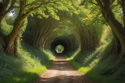 Light at the end of the tunnel halnaker tree tunnel in west sussex uk ...
