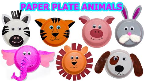 How to create Cute Animals using Paper Plates | Craft Videos for Kids ...