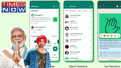 WhatsApp Channels List: Join PM Modi, ICC, Katrina Kaif, Diljit Dosanjh ...