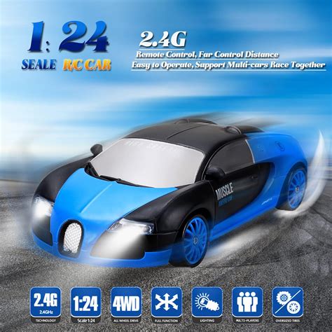 Buy YUAN PLAN RC Drift Car, 1:24 Remote Control Blue High Speed Race ...