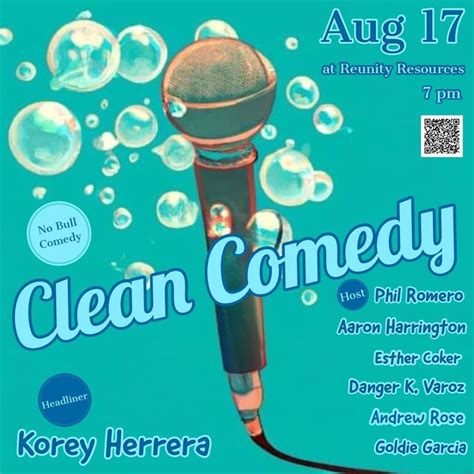 Family Friendly Comedy Night, Reunity Resources, Santa Fe, 17 August ...
