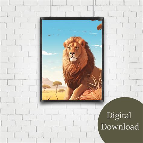 African Lion Reproduction Art 的图像结果