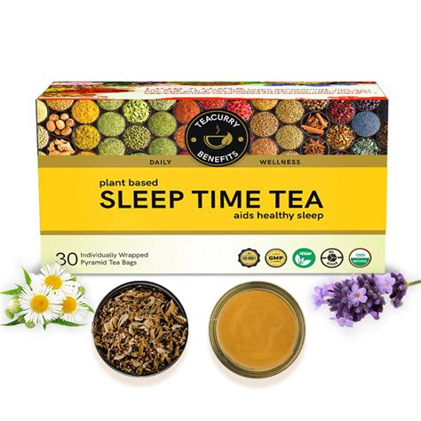 TEACURRY Sleep Tea (1 Month Pack, 30 Tea Bags) - Helps with Insomnia ...