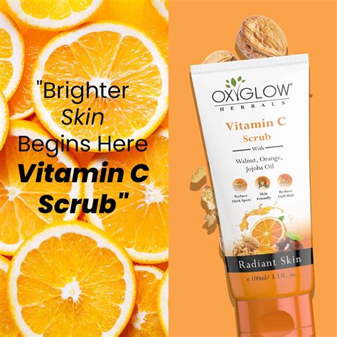 OxyGlow Herbals Vitamin C Scrub 100ml | Enhances Skin Radiance ...