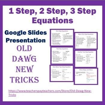 Image result for Three-Step Math Equations