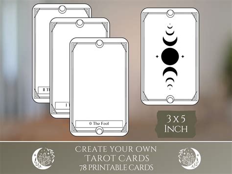Create Your Own Tarot Deck With 78 Printable Blank Tarot Card Templates ...