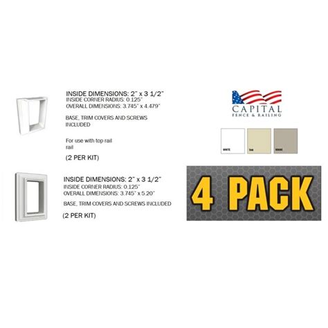 Capital Railing 2-Inches Khaki Vinyl Bracket For Multiple fence types ...