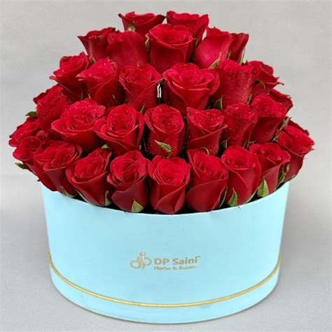 35 Red Roses in Box - DP Saini Florist & Baker's