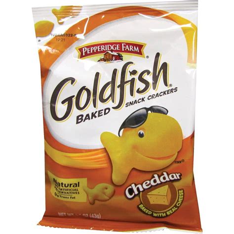 Pepperidge Farm Goldfish Cheddar Cheese Crackers, Baked Snack, Zero ...