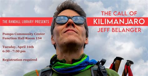 Jeff Belanger: The Call of Kilimanjaro, Pompositticut Community Center ...
