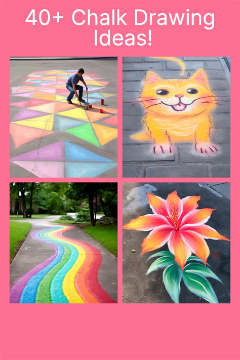 40+ Chalk Drawing Ideas! Fun and Creative Designs for All Ages. | Chalk ...