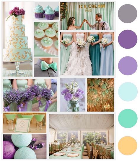 Mint, Lilac, and Gold Wedding Palette -- My edit | Purple wedding ...