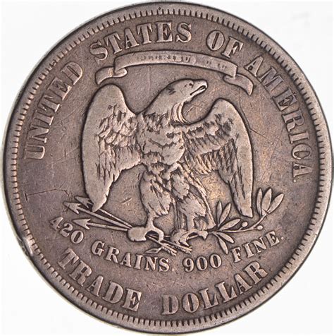 Authentic United States - TRADE Dollar - 1877 - Silver Dollar - RARE ...