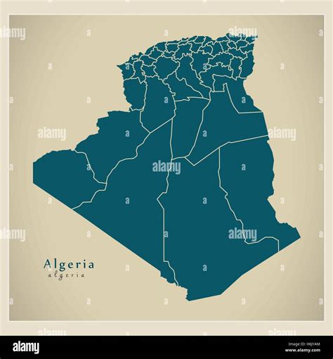 Algeria map hi-res stock photography and images - Alamy