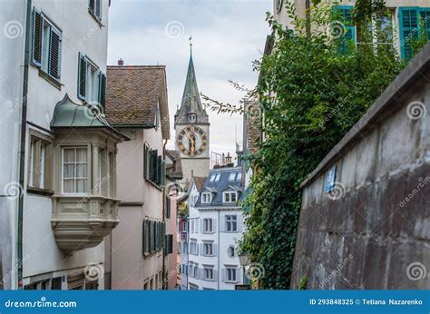 Old Part European City Zurich. Tourism Concept Editorial Image - Image ...