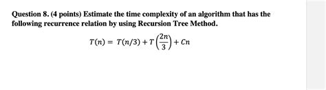 Image result for Recurrence Relation Time Complexity