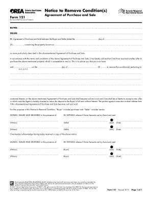 Notice to Remove Conditions Form 121 - Blank Fillable Template | Fill ...